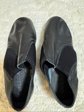 Capezio Black Leather Slip-On Dance